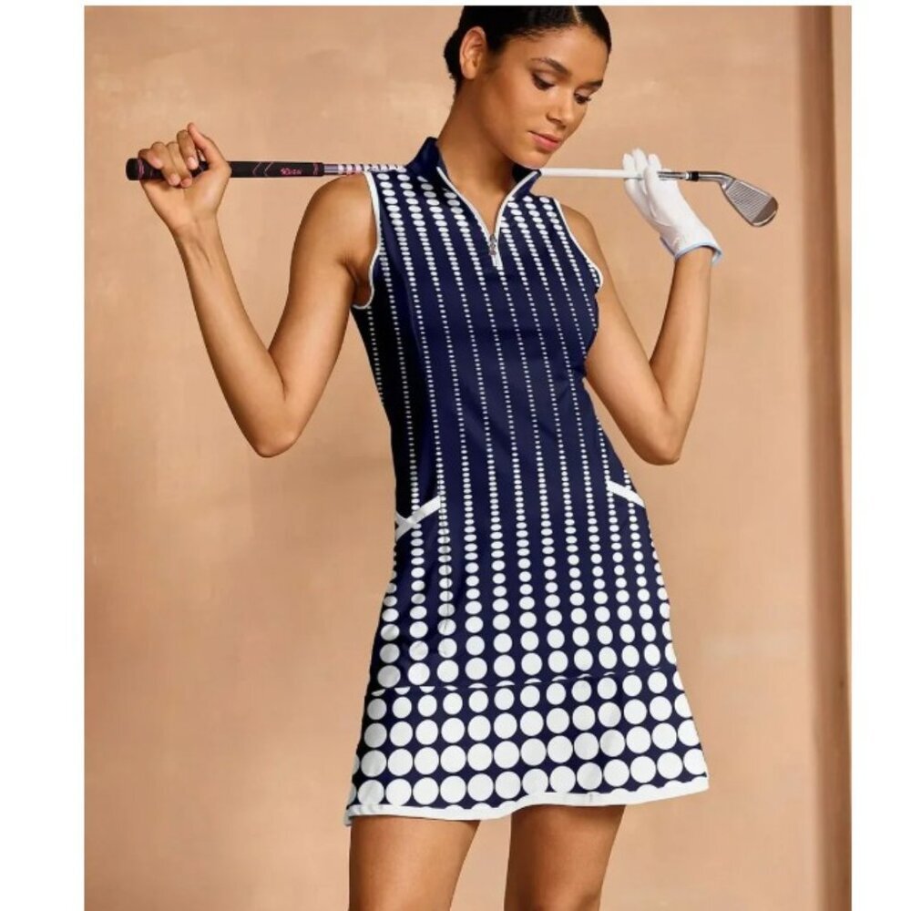 Acegolfs Hyper-prep Ruffle 35.5 Inch Dress, Large